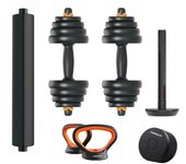 Kit de pesas conectadas V2 30Kg Xiaomi Fed: mancuernas (pesos + barras) + barra + pesa rusa + sensor
