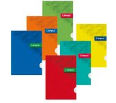 Libretas A5+ Cuadrícula Doble Raya 3,5 Mm - Pack de 6 Blocs - Uso Escolar y Hogar - Colores Surtidos