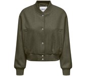 Cazadora Bomber Only Onlnancy Khaki - Para Mujer - Color Negro - Fit Regular - Poliéster Reciclado