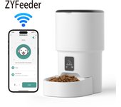 4L WIFI Button Automatic Cat Feeder Intelligent Cat and Dog Pet Feeder Smart Pet Cat Food Dispenser Pet Feeder(No 5V 1A plug)