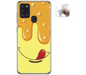 Tumundosmartphone Funda Gel Tpu para Samsung Galaxy A21s diseño Helado Vainilla Dibujos