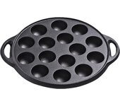 Cast Iron Takoyaki Pan 15 Compartment Holes Nonstick Takoyaki Maker Takoyaki Grill Pan Plate Perfect for Octopuses Balls Pancake