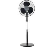 Ventilador De Pie fabrilamp modelo Etesio color Negro 3 Velocidades 40w Oscilante 3 Aspas blancas Regx43x40 Cm