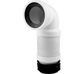 Manguito Conexión Inodoro Extensible Acodado de 90º Idrospania - PP, Ajustable de 340 a 660mm
