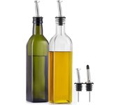 Dos piezas, Aceitera de Vidrio, botella de Aceite de Oliva, Cocina, Hogar, botella de salsa de soja, vinagrera, botella de Vidrio de gran capacidad, aceitera