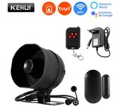 KERUI 120db Siren Alarm Tuya Smart WiFi Loudly Speaker Alarm System with Door Window Sensor Burglar for Home Security