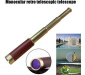 Telescopio monocular retráctil portátil Vintage 25x30 para caza al aire libre
