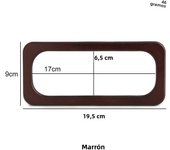2PCS Rectangular Wooden Straw Bag Beach Bag Handle Trapezoid Shopping Bag Handbag DIY Handicraft Accessories