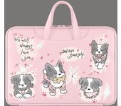 Peanuts White Dog Funda para portátil de Piel Óptica, hasta 14 pulgadas, Bolsa protectora portátil con Cremallera