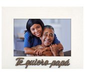 Demark - TE Quiero Papa Marco de Madera Lacado en Blanco para sobremesa Foto 10x15 en Horizontal. Ideal para Foto Horizontal, Regalo Personalizado para Papás