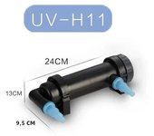 JEBO 36W UV Sterilizer Lamp Light Ultraviolet Filter Clarifier Water Cleaner For Coral Koi Fish Pond, Aquarium UV Lamp