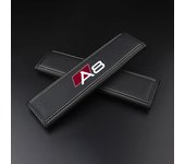 For Audi A3 A4 A5 A6 A7 A8 Q3 Q5 Q7 Q8 TT S LINE Car Accessories 2Pcs Car Seat Belt Nappa Leather Safety Belt Shoulder Covers