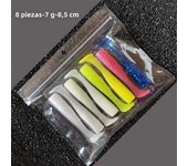 5PCS 44g Artificial Bait Lumious/Glow Mackerel Sea Bullet Bass Snapper Fishing Lure Wobblers Swimbait Jigging Plastic Baits