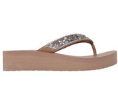 Skechers Vinyasa - Butterfly Kiss Sandalias de dedo para mujer marrón claro en textil y sintético 83710