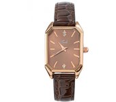Reloj para mujer con piedras brillantes, forma cuadrada y correa de cuero, movimiento de cuarzo, un reloj de lujo para la mujer