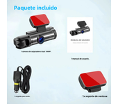 3.16 Inch Dash Cam in Car DVR Camera 1080P Video Recorder Rear View Dual Lens HD Cycle Recording Video