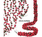 250CM Rose Artificial Flowers Vine Fake Flowers for Home Room Decor Wedding Marriage Decoration Garden Outdoor Rattan Ornament