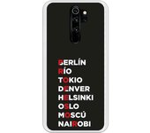 Funda compatible con Xiaomi Redmi Note 8 Pro - Profesor Rojo Fondo Negro