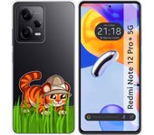 Funda Silicona Transparente para Xiaomi Redmi Note 12 Pro+ Plus 5G diseño Tigre Dibujos