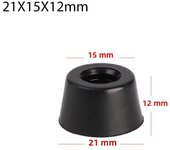 10pcs Anti Slip Furniture Legs Feet Black Speaker Cabinet Bed Table Box Conical Rubber Shock Pad Floor Protector Furniture Parts