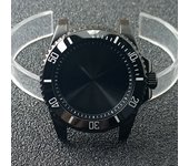 High-quality Silvery Black Case have inner ring 40.5mm watch men's case FIT NH34 NH35 NH36 movement Automtaic Watch Box