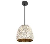 FABRILAMP Lámpara Colgante Tebas Negro/Blanco/Oro 1xe27 - Diseño Original y Elegante