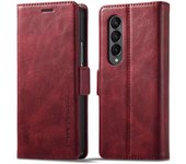 Business Leather Case For Samsung Galaxy Z Fold 6 5 4 3 Fold5 Fold4 Fold6 Magnetic Flip Protective Cards Solt Wallet Phone Cover