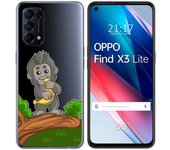 Tumundosmartphone Funda Gel Transparente para Oppo Find X3 Lite 5G diseño Mono Dibujos