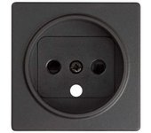 Tapa enchufe 2 polos+toma tierra francesa seguridad grafito Simon 82 SIMON 82068-38