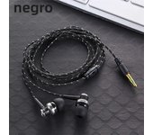 1pc Wired Earphone Stereo In-Ear 3.5mm Nylon Weave Cable Earphone Headset For Laptop Smartphone Gifts Headphones