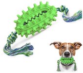 Perro Cepillo De Dientes Casi Indestructible Juguete De Chew Juguetes Duraderos, Cuidado Dental-Verde