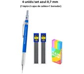 4pcs/set Metal Mechanical Pencil Set 0.5 0.7mm Lead Art Drawing Painting Automatic Pencil School Office Supplies Stationery