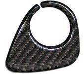 Carbon Fiber Ignition Key Hole Decoration Patch Car Stickers For Peugeot 2008 208 308 408 508 3008 Interior Accessories