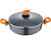 Tartera/Cacerola Baja Con Tapa, Aluminio Forjado, Gris  -  SAN IGNACIO