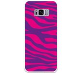 Funda compatible con Samsung Galaxy S8 - Animal Print Zebra Rosa Lila