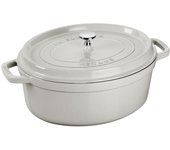 Staub La Cocotte 23 cm, ovalado, Blanco trufa, Hierro fundido