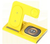 Smartphones Cargador Inalámbrico 3 en 1 Premium para Móviles, Watch y AirPods - Base de Carga Inalámbrica Qi Certificada, Estación Multifunction Compatibilidad Compatible con Smartphones y Reloj Inteligente-DiseCompacto Sin Cables