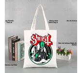 Ghost Band Hard Rock Band Shopping Bag Grocery Ghost B.C. Heavy Metal Handbag Bolsas De Tela Tote Bolsa Jute Tote Shopping Bag