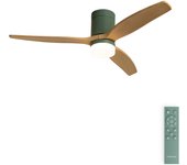 CREATE - Ventilador de techo 40W silencioso , Con luz, Ø132 cm, 6 velocidades, Color motor Sage o Azul Cobalto   - WIND CALM