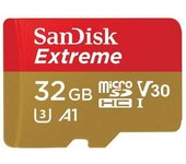 Sandisk extreme tarjeta micro sdhc 32gb uhs-i u3 a1 clase 10 100mb/s + adaptador sd