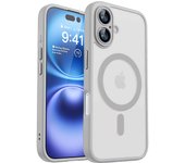 Magnetic Luxury Armor Shockproof Case For iPhone 16 15 14 13 12 11Pro Max For Magsafe Wireless Charge Matte Translucent PC Cover