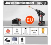 30Bar Pistola de lavado de coche de alta presión inalámbrica portátil, Lavado de coches, utensilios de limpieza doméstica boquilla ajustable con batería de iones de litio, gran volumen,Espumado y limpieza