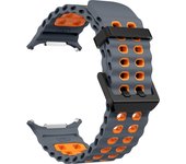 Wave Silicone Band for Samsung Galaxy Watch Ultra Silicone Waterproof Two Tone Bands Samsung Galaxy Watch Ultra Two Tone Band