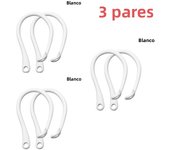1 Pair Silicone Anti-lost Ear Hook for Apple AirPods 1 2 3 Pro Sports Anti-drop Ear Hook Wireless Earphone Ear Hook White Black