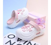 Women's Trendy Platform Clogs, Cartoon Animation Hollow Summer Beach Slide Shoes, Fashion Outdoor Garden Sandals