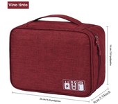 Handheld Digital Bag Multifunctional Large Capacity Moistureproof Mesh Earphone Charger Data Cable USB Travel Protective Case1PC