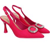 Zapatos tacón cómodo fiesta para mujer color fucsia YG738