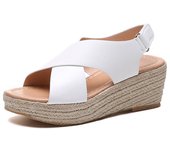 Sandalias de Verano para Mujer,Sandalias con Cuña,Sandalias de Punta Descubierta, Ajustado para Viajes al aire libre en verano, campamentos, Playa.