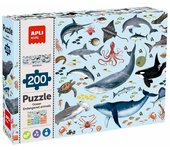 APLI PUZLE INFANTIL ANIMALES AMENAZADOS MARINOS 200 PIEZAS PUZLE INFANTIL 34x24x8 Cms.