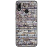 Tumundosmartphone Funda Gel Tpu para Huawei P Smart 2019 / Honor 10 Lite diseño Ladrillo 02 Dibujos